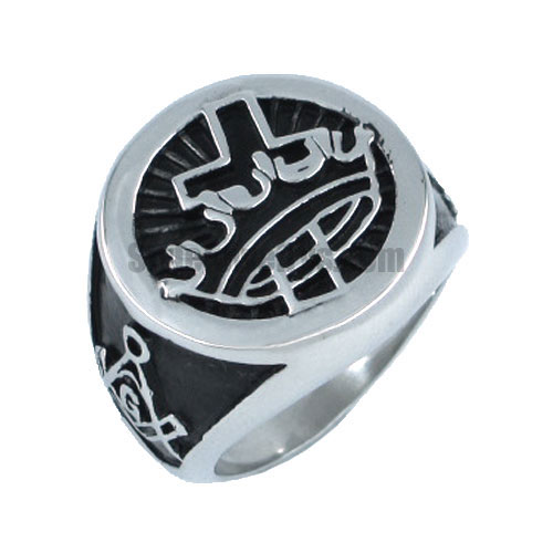 Stainless steel jewelry ring Master Mason masonic ring SWR0021 - Click Image to Close
